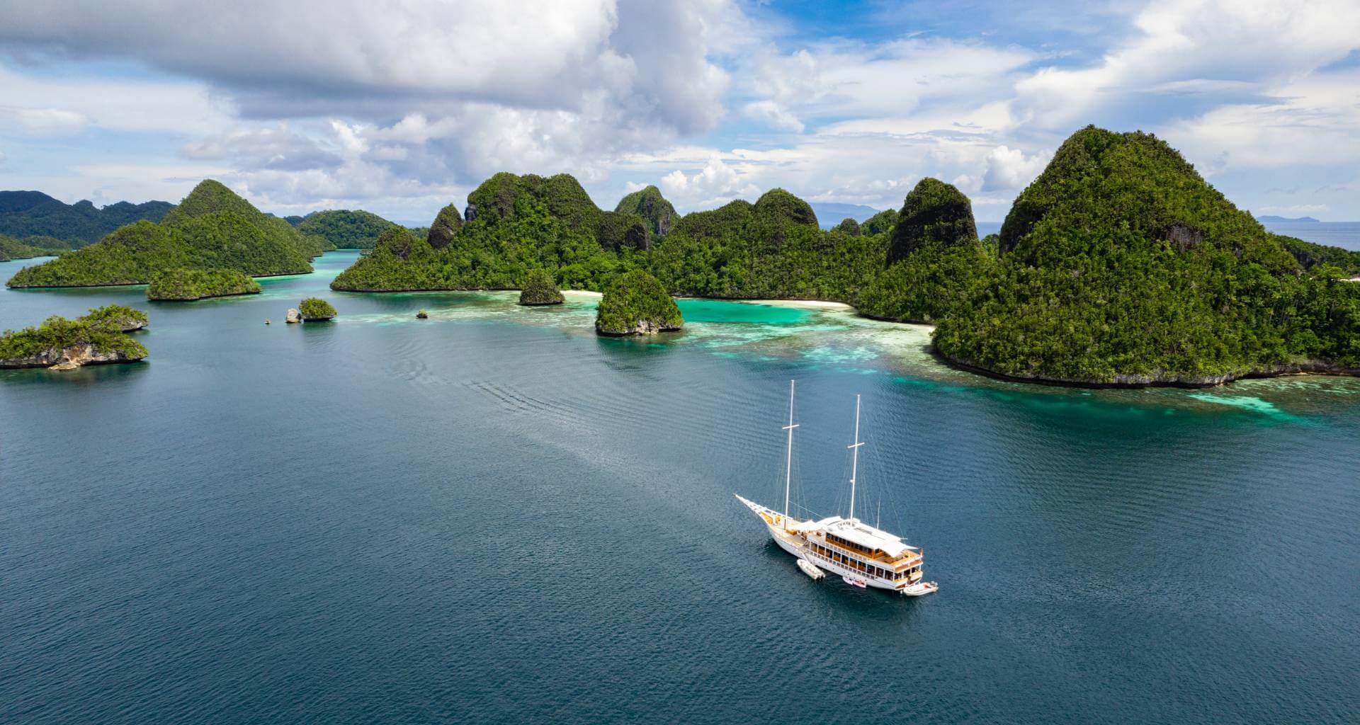 Raja Ampat karst islands from the air