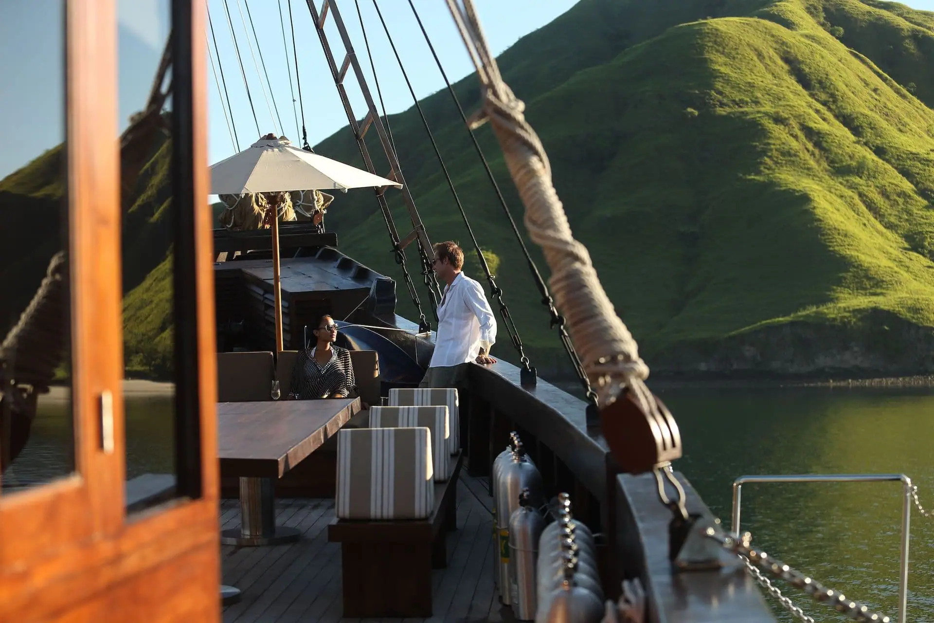 Interior starboard lounge